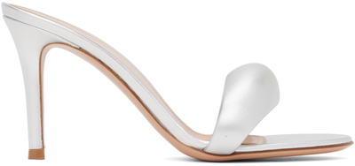 Gianvito Rossi Silver Bijoux 85 Mules In Arge