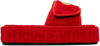 VERSACE RED ALLOVER SLIPPERS
