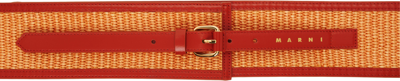 Marni Orange High-waist Belt In Zo709 Arabesque