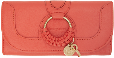 See By Chloé Orange Hana Long Wallet In 839 Gipsy Orange