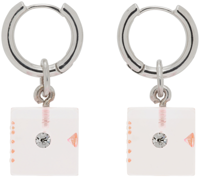 Marni Pink Dice Earrings In 00c13 Pink Gummy