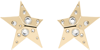 Area Gold Crystal Star Earrings In Gold