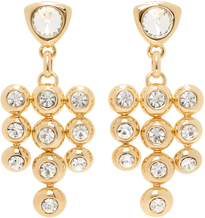 Area Gold Crystal Chandelier Earrings