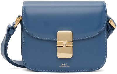 Apc Blue Mini Grace Bag In Iax Ocean