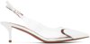 ALAÏA WHITE HEART SLINGBACK HEELS