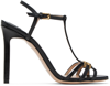 TOM FORD BLACK STAMPED LIZARD WHITNEY HEELED SANDALS