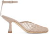 CHRISTOPHER ESBER BEIGE MINETTE VEIL HEELS