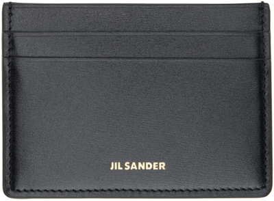 Jil Sander Black Credit Card Holder In 001 Black