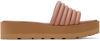 Gianvito Rossi Quilted Open-toed High-heeled Sandals In Praline