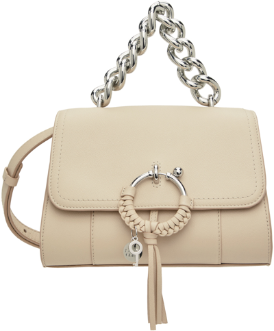 See By Chloé Beige Joan Flap Bag In 24h Cement Beige