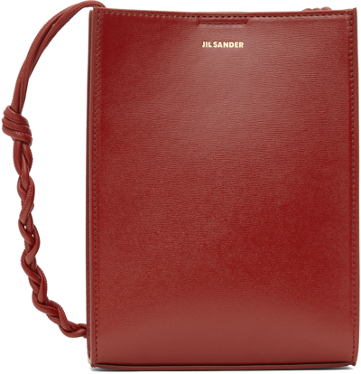 Jil Sander Red Tangle Small Bag In 613 Cranberry