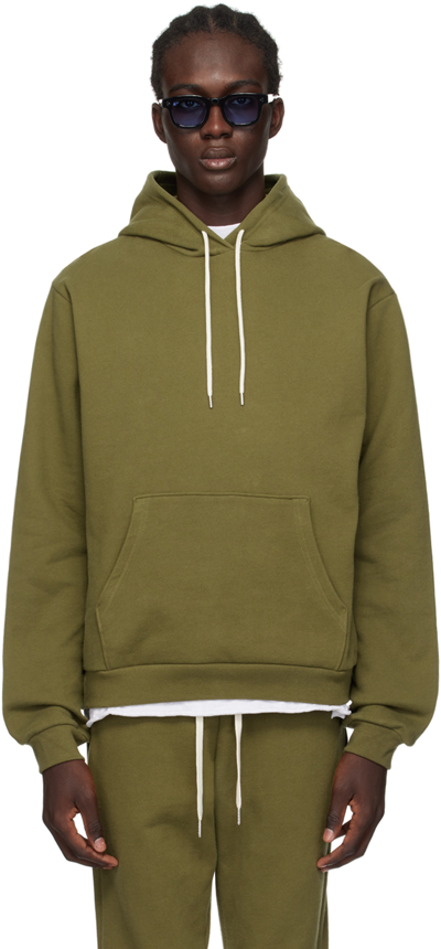 John Elliott Khaki Beach Hoodie In Lieutenant