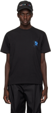 Ader Error Black Crystal-cut T-shirt In Black
