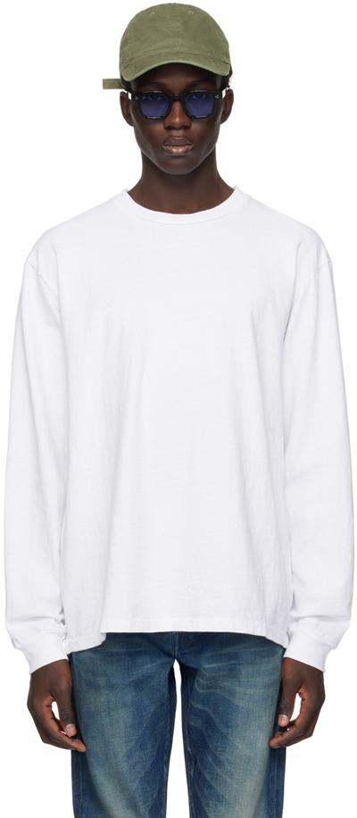 John Elliott White University Long Sleeve T-shirt