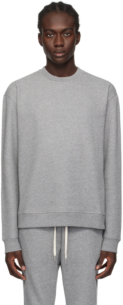 John Elliott Grey Oversized Sweatshirt In Dark Grey