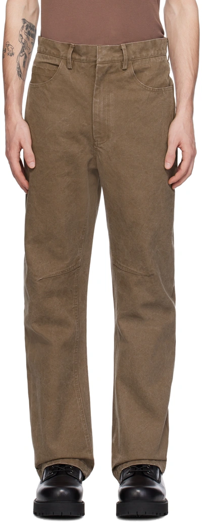 Entire Studios Brown Task Trousers In Green