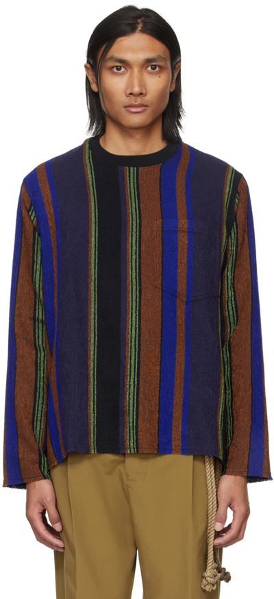 Song For The Mute Multicolor Striped Sweatshirt