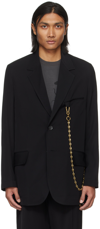 Song For The Mute Black Chain Blazer In Black