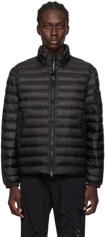 C.p. Company Black Stand Collar Down Jacket In 999 Black