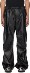 DIESEL BLACK P-MARTY-LTH FAUX-LEATHER TROUSERS