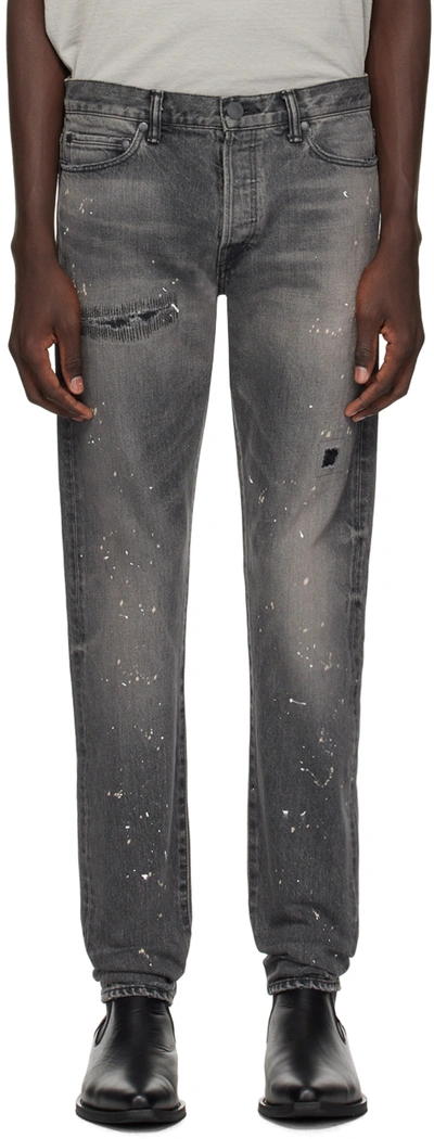 John Elliott The Case 2 Straight-leg Paint-splattered Distressed Jeans In Hellcat