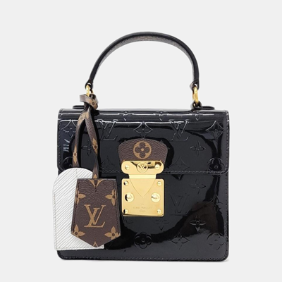Pre-owned Louis Vuitton Vernis Spring Street M90375 Bag In Black