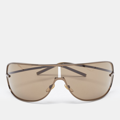 Pre-owned Saint Laurent Brown 2207/s Wrap Sunglasses