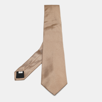 Pre-owned Valentino Garavani Light Brown Silk Tie