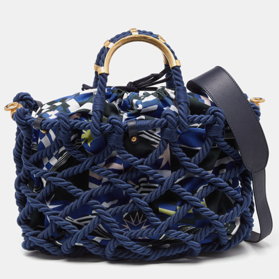 Pre-owned Chanel Multicolor Cotton Rope Large Shopper Tote