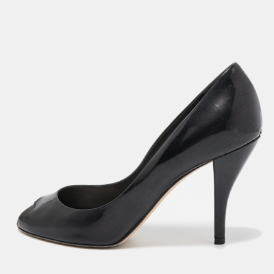 Pre-owned Dior Peep Toe Pumps Size 38 In Black