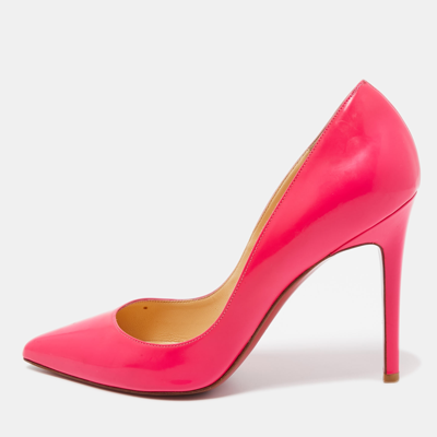 Pre-owned Christian Louboutin Pink Leather So Kate Pointed Toe Pumps Size 38.5