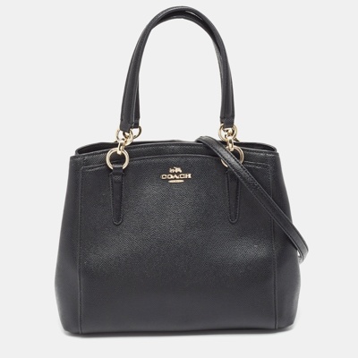 Pre-owned Coach Black Leather Minetta Satchel
