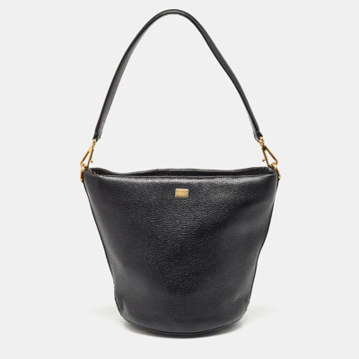 Pre-owned Dolce & Gabbana Black Soft Leather Bucket Bag