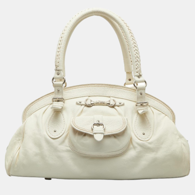 Pre-owned Dior Frame Bag In White