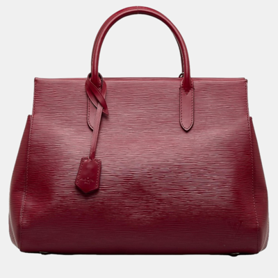 Pre-owned Louis Vuitton Red Epi Marly Mm Bag