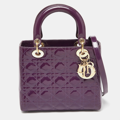 Pre-owned Dior Tote In Purple