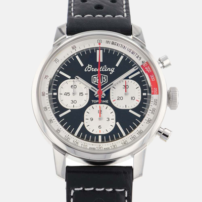 Pre-owned Breitling Black Stainless Steel Top Time Ab01765a1b1x1 Automatic Men's Wristwatch 41 Mm
