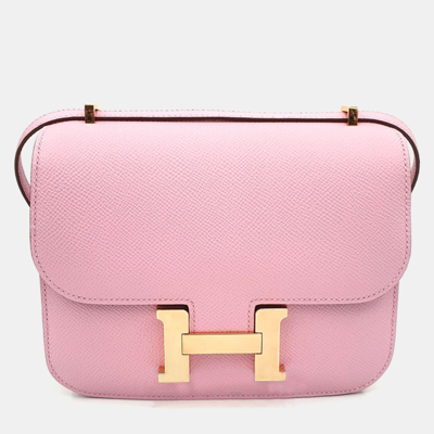 Pre-owned Hermes Leather Pink Constance 18 Bag
