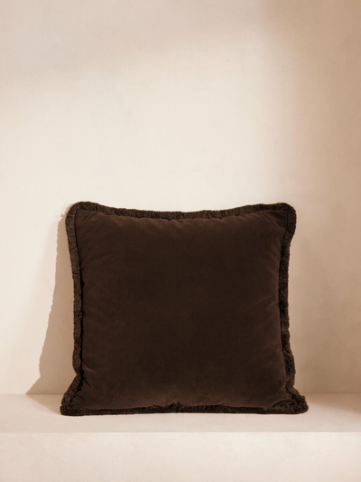 Soho Home Margeaux Large Square Cushion In Brown