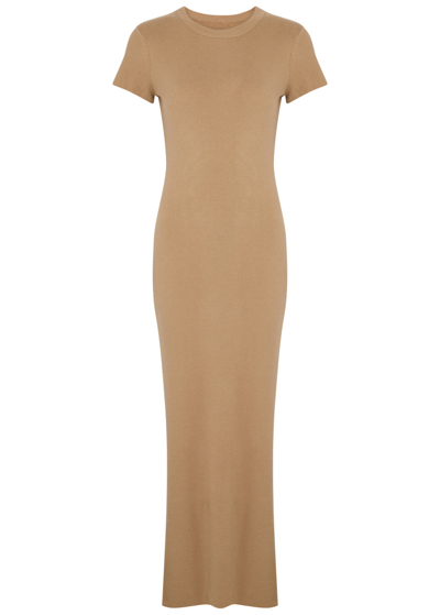 Aexae Cashmere Midi Dress In Tan