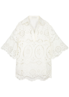 Zimmermann Lexi Broderie Anglaise Linen Top In Ivory