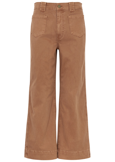 Frame Utility Cropped Straight-leg Jeans In Brown