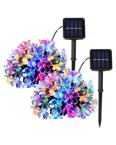 Fresh Fab Finds Solarek Set Of 2 Solar Powered Flower Blossom Lights