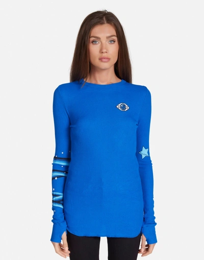 Lauren Moshi Mckinley Sapphire Eye In Vibrant Blue