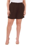 Halogen Elastic Back Shorts In Dark Roast