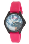 I Touch Ed Hardy Silicone Strap Watch, 38mm In Matte Fuchsia