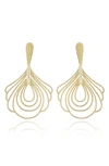 HOUSE OF FROSTED TOPAZ BUBBLE TEXTURE DROP EARRINGS