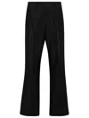 792 Black Viscose Blend Trousers In Black