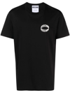 MOSCHINO T-SHIRT WITH LOGO APPLICATION