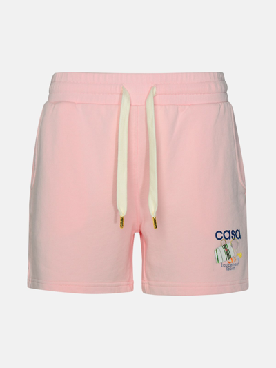 Casablanca 'equipement Sportif' Pink Organic Cotton Shorts